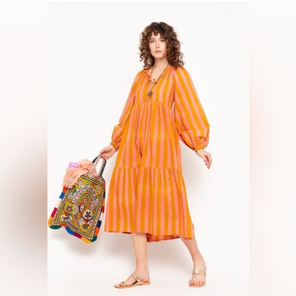 Matta NY Jaya Riviera Dress Gelato Stripe Size L